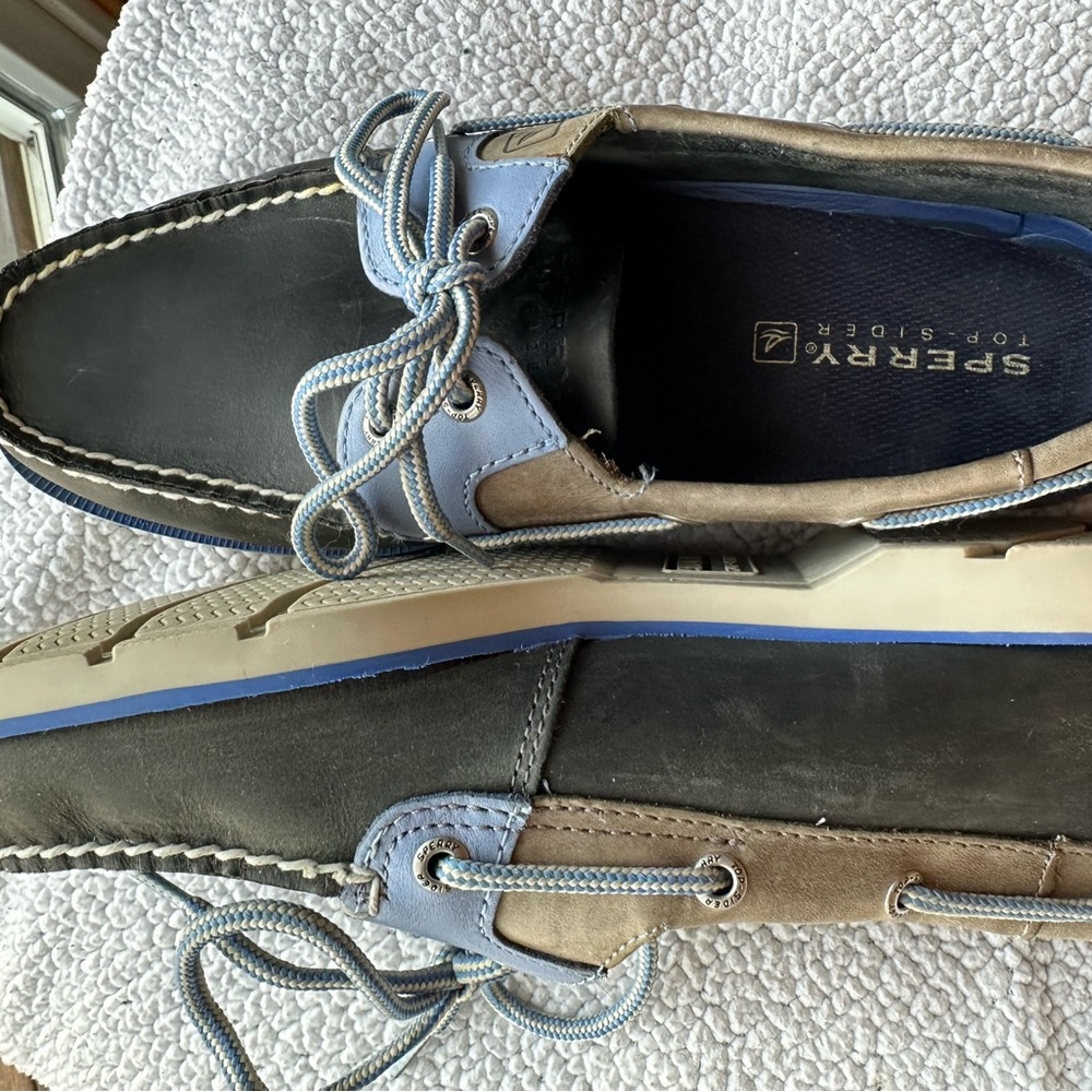 Sperry Men's Boat Shoes - Navy and Tan - Picture 4 of 10